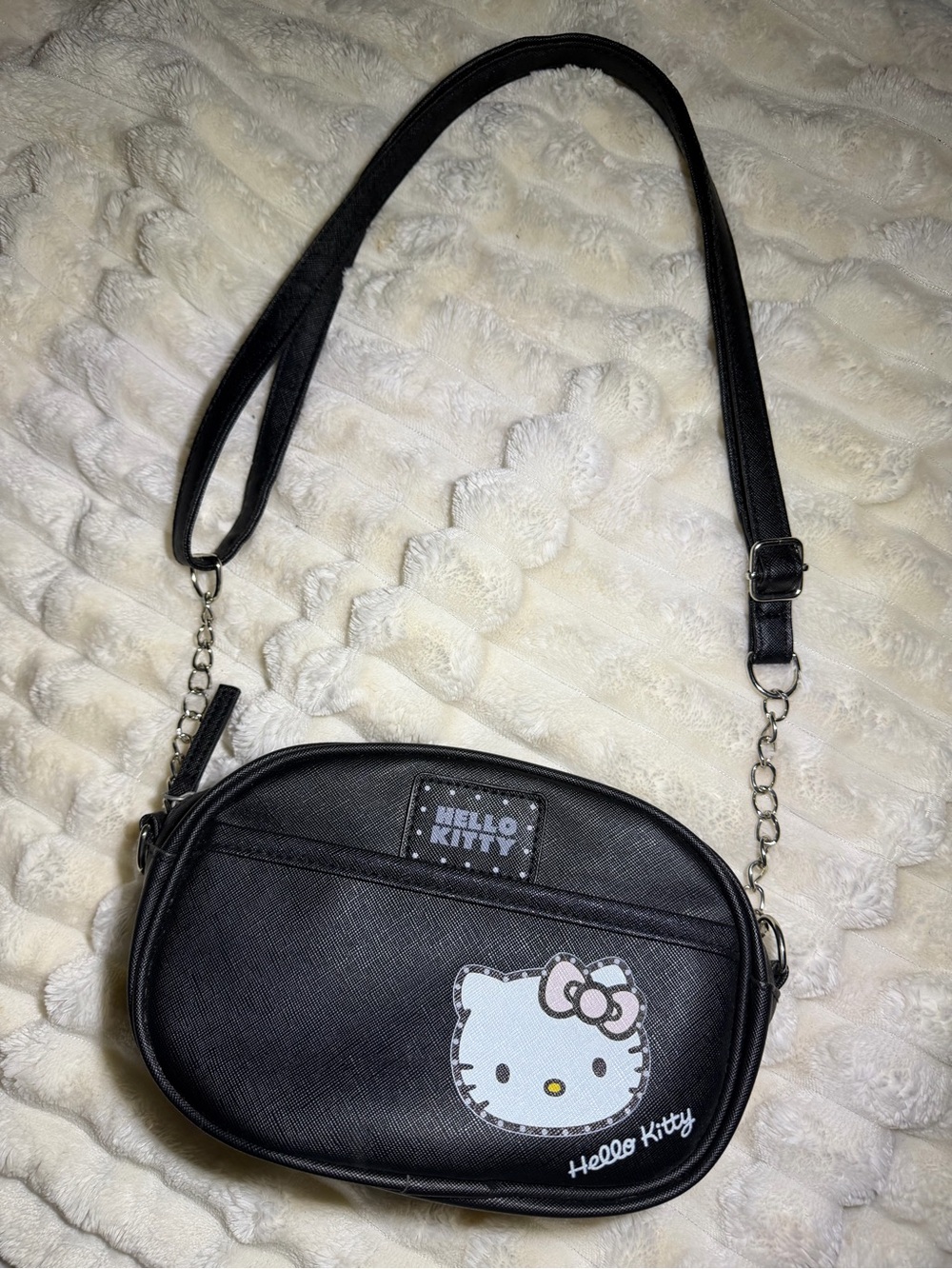 Hello Kitty Black Crossbody Bag with Hello Kitty Face